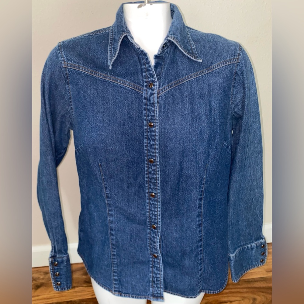 Eddie Bauer Blue Denim Shirt